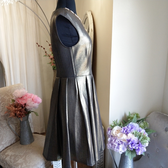 🍒NWT🍒 TED BAKER BEJEWELED FIT & FLARE DRESS - Picture 4 of 13